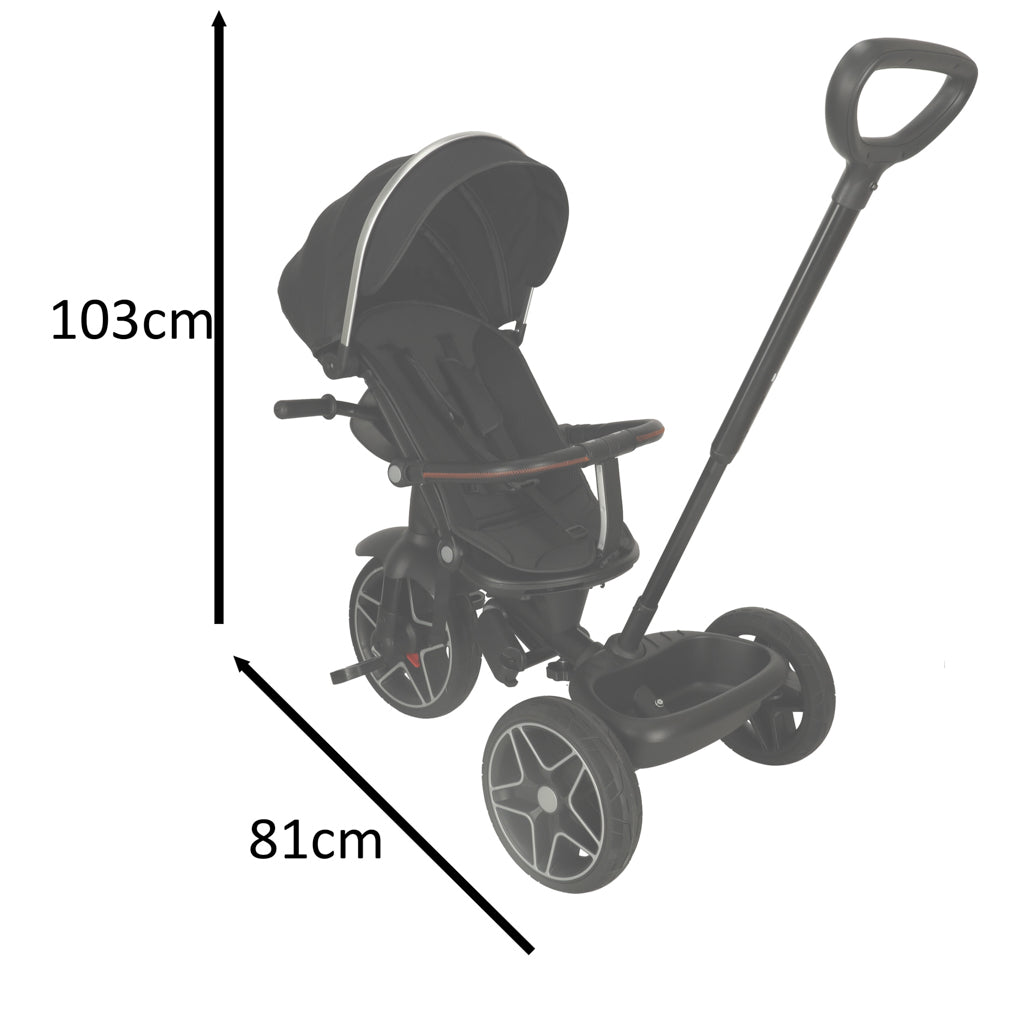 Rowerek trójkołowy TRIKE FIX Elite 2w1 rower spacerówka 6w1 czarny