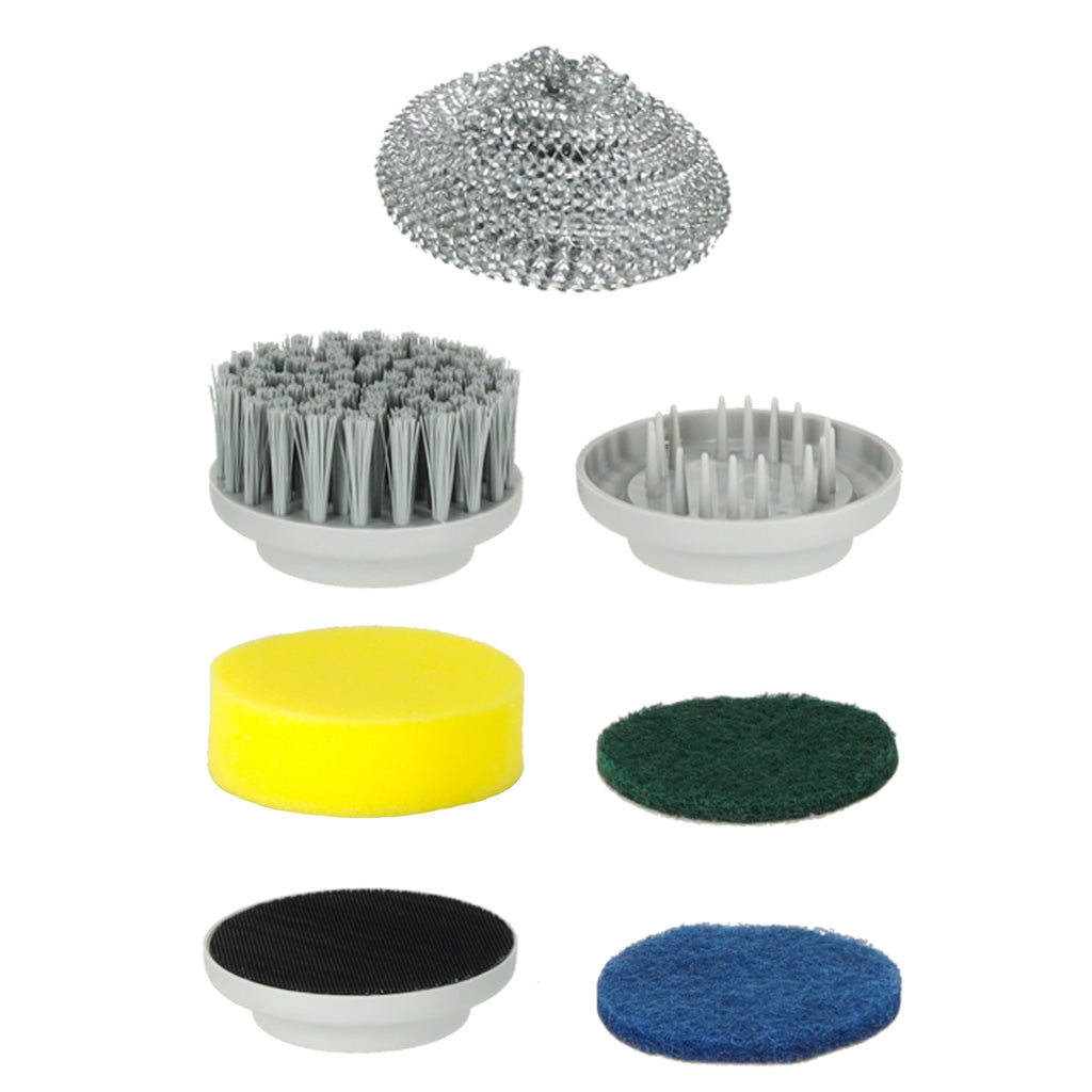 Elektrická čistiaca kefa 5 v 1 na kúpeľňu, podlahu a škáry do bazéna s LED diódou