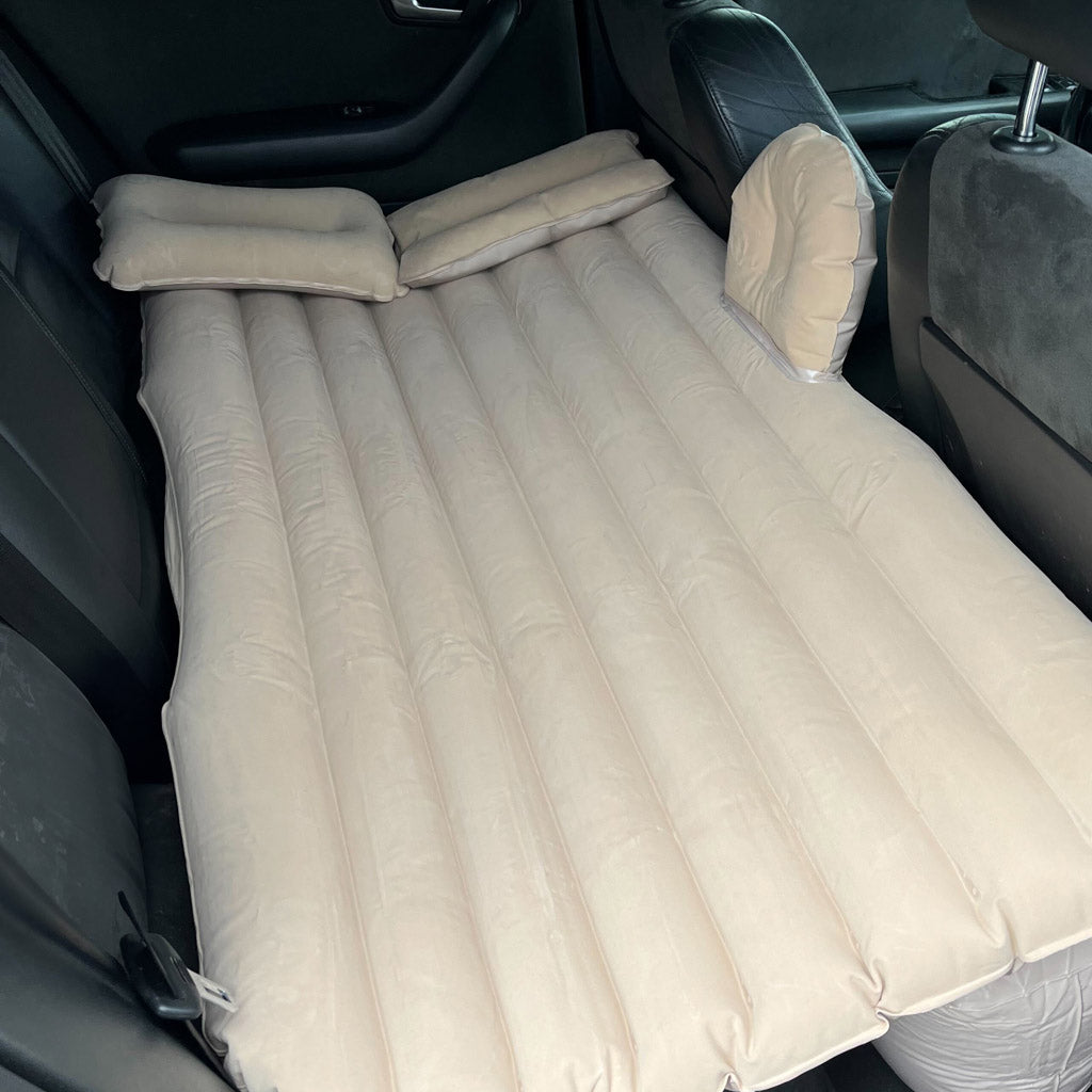 Nafukovací matrac do auta s pumpou 130 cm x 80 cm béžový