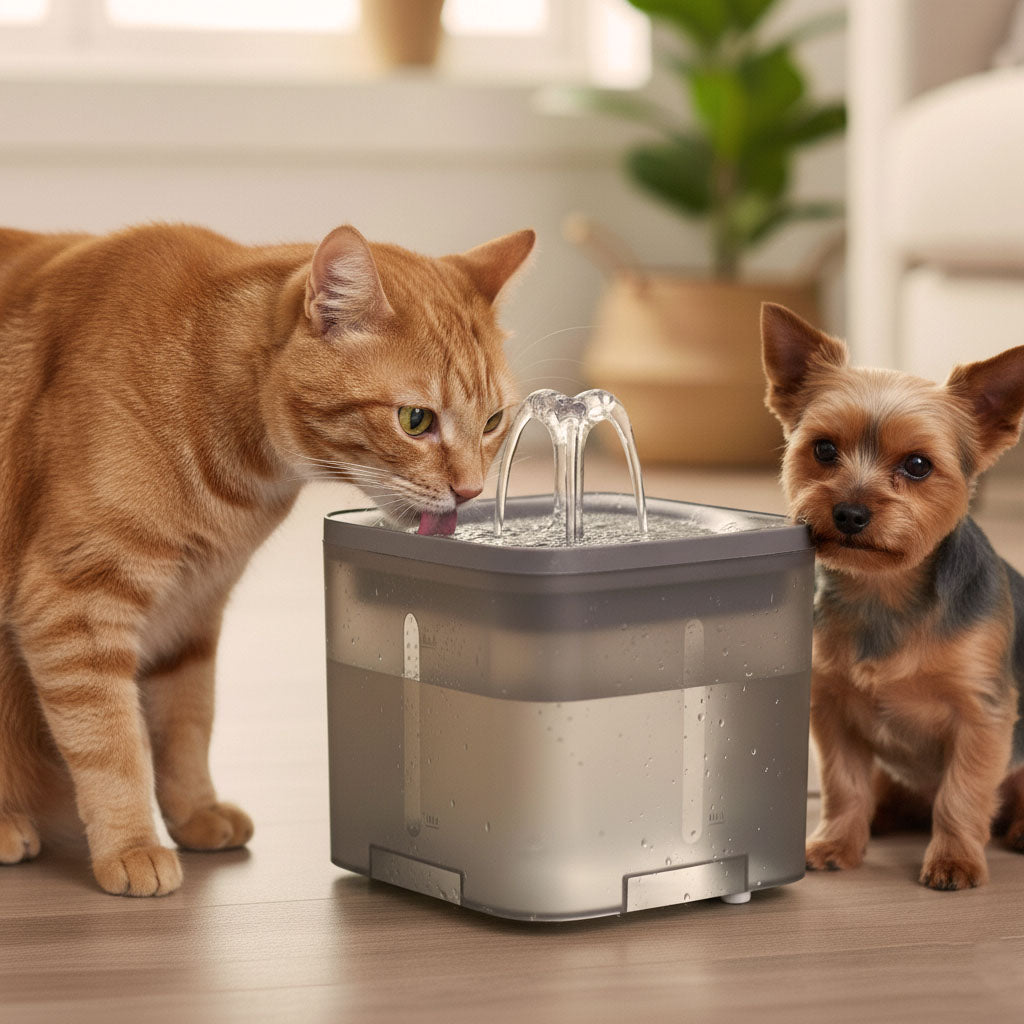 Fontánka pre psy, mačky a domáce zvieratá, automatická napájačka, USB 2l, čistiaci filter