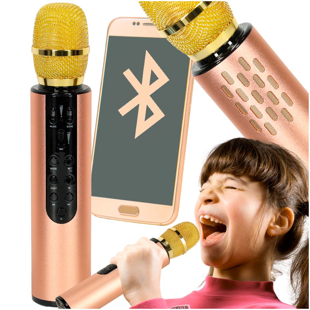 Mikrofon bezprzewodowy karaoke dla dzieci głośnik Bluetooth .