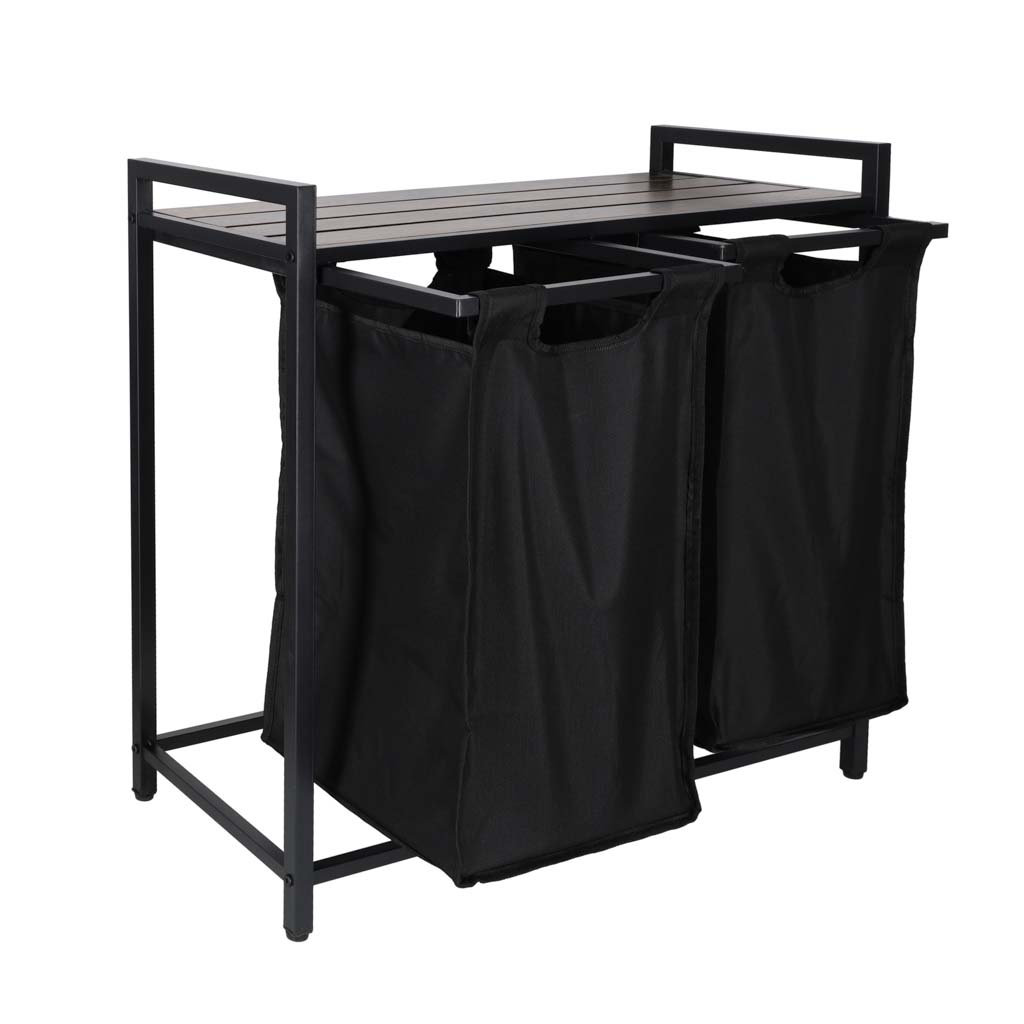 Kôš na bielizeň, 2 priehradky, s policou, vrchný, podkrovný kontajner, 80 l