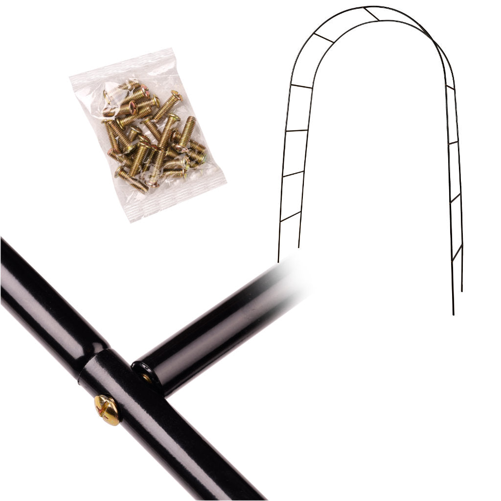 Pergola ogrodowa LUARO łuk uchwyt na róże kwiaty bluszcz pnącza metalowa 240 x 140 cm