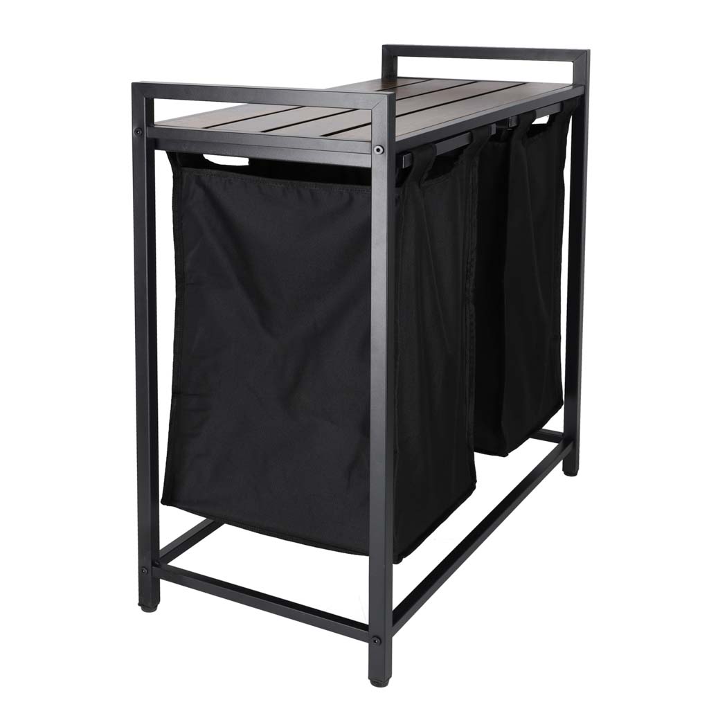 Kôš na bielizeň, 2 priehradky, s policou, vrchný, podkrovný kontajner, 80 l