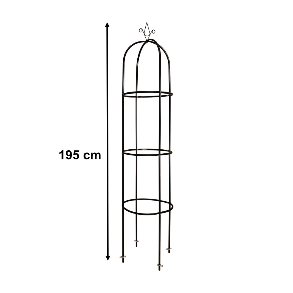 Pergola ogrodowa LUARO kolumnowa słup kolumna dzwon stojak na róże kwiaty pnące metalowa 195 cm
