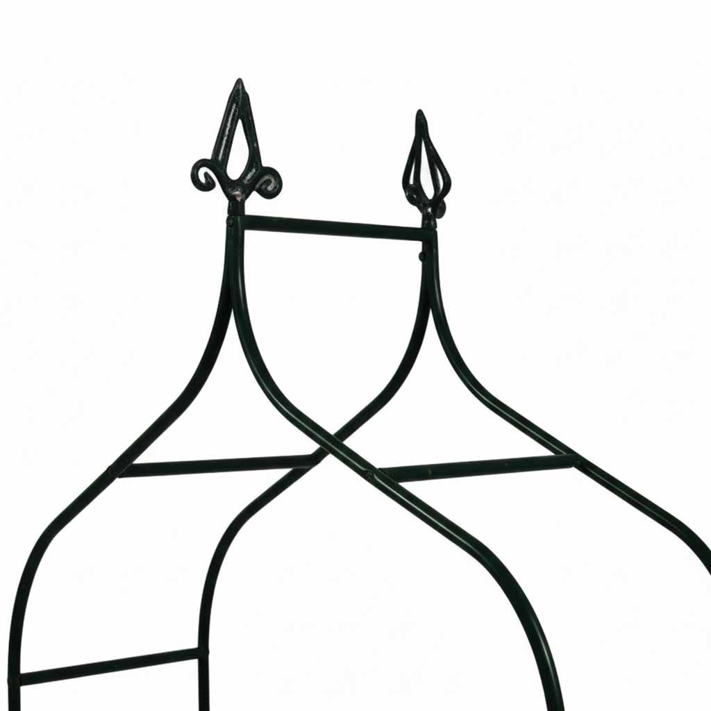 Záhradná pergola LUARO, kovový oblúk s hrotmi na ruže, kvety a popínavé rastliny, 265 cm